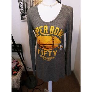 Super Bowl 50 Women's Team Apparel San Francisco Bay Area Long Sleeve NWT Large